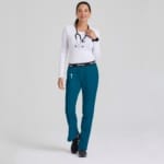 Женский медицинский костюм Grey's Anatomy classic морская волна — изображение 4