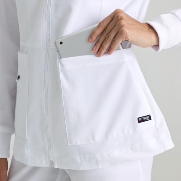 Женская медицинская кофта Grey’s Anatomy™ by Barco Spandex цвет белый Женская медицинская кофта Grey’s Anatomy™ by Barco Spandex цвет белый