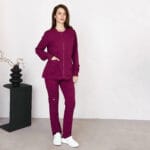 Жіноча медична кофта Grey's Anatomy™ by Barco Spandex колір винний - Зображення 6