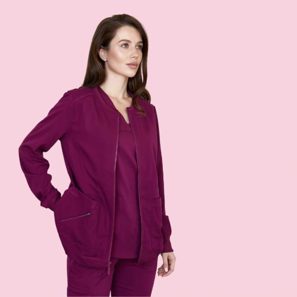 Жіноча медична кофта Grey's Anatomy™ by Barco Spandex колір винний Жіноча медична кофта Grey's Anatomy™ by Barco Spandex колір винний