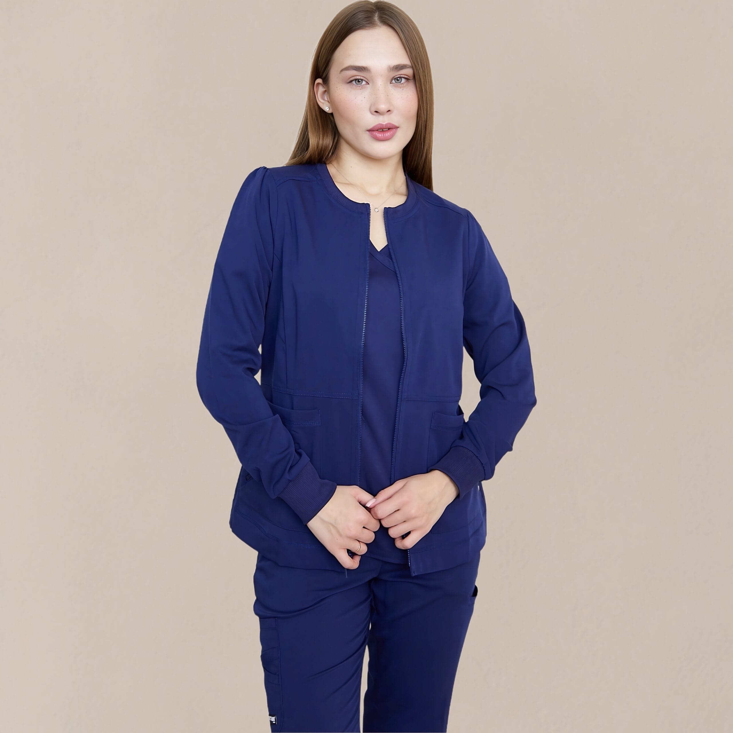 IMG_8780 Жіноча медична кофта Grey's Anatomy™ by Barco Spandex колір синій - Зображення 1