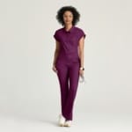 Женский медицинский костюм Grey’s Anatomy™ by Barco Knit Stretch винный