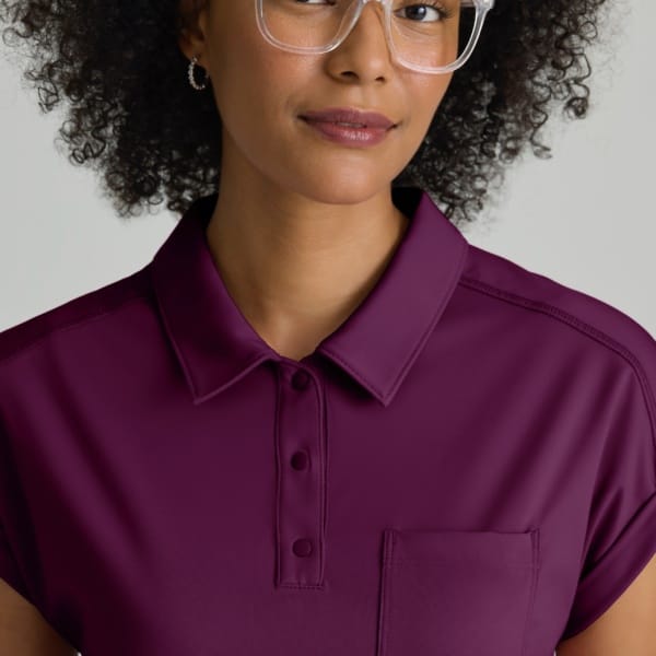 Жіночий медичний костюм Grey's Anatomy™ by Barco Knit Stretch винний