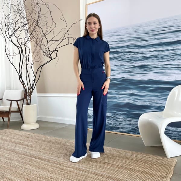 Женский медицинский комбинезон MedCouture синий