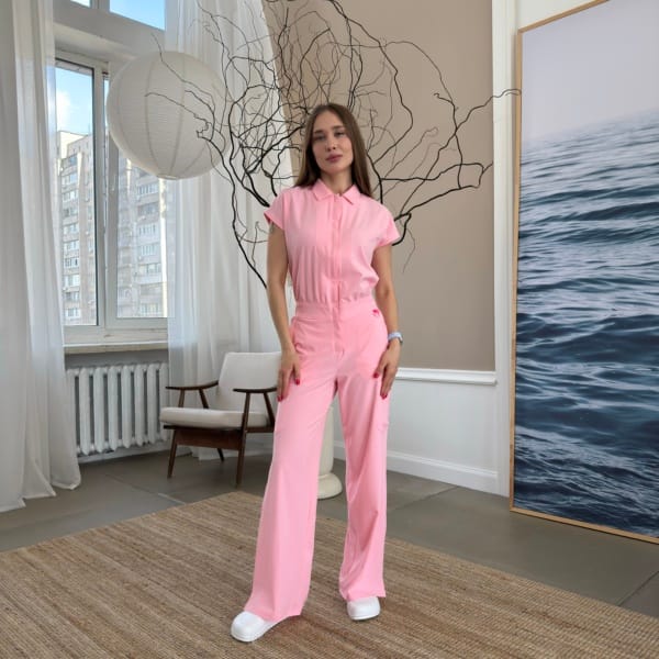 Женский медицинский комбинезон MedCouture розовый