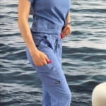 Женский медицинский костюм Grey's Anatomy Strech лилового цвета — изображение 5